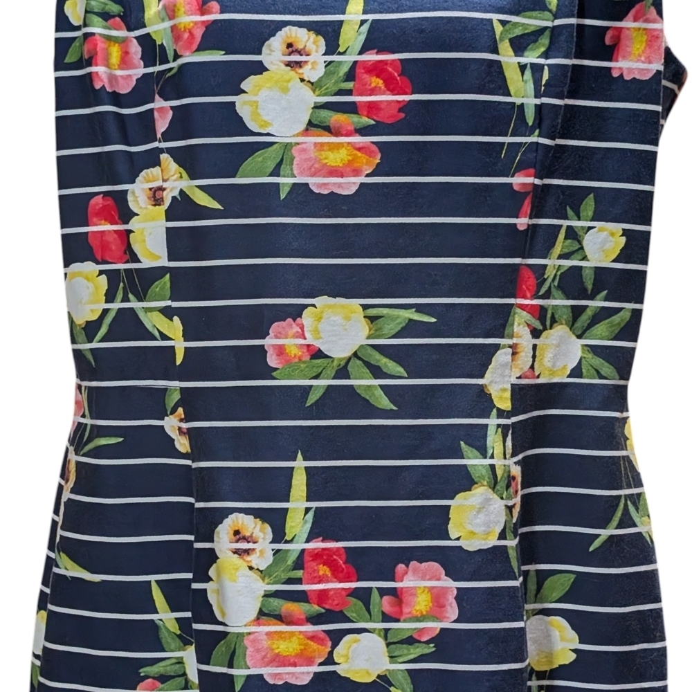 Floral Striped Sleeveless Dress - Picture 5 of 9